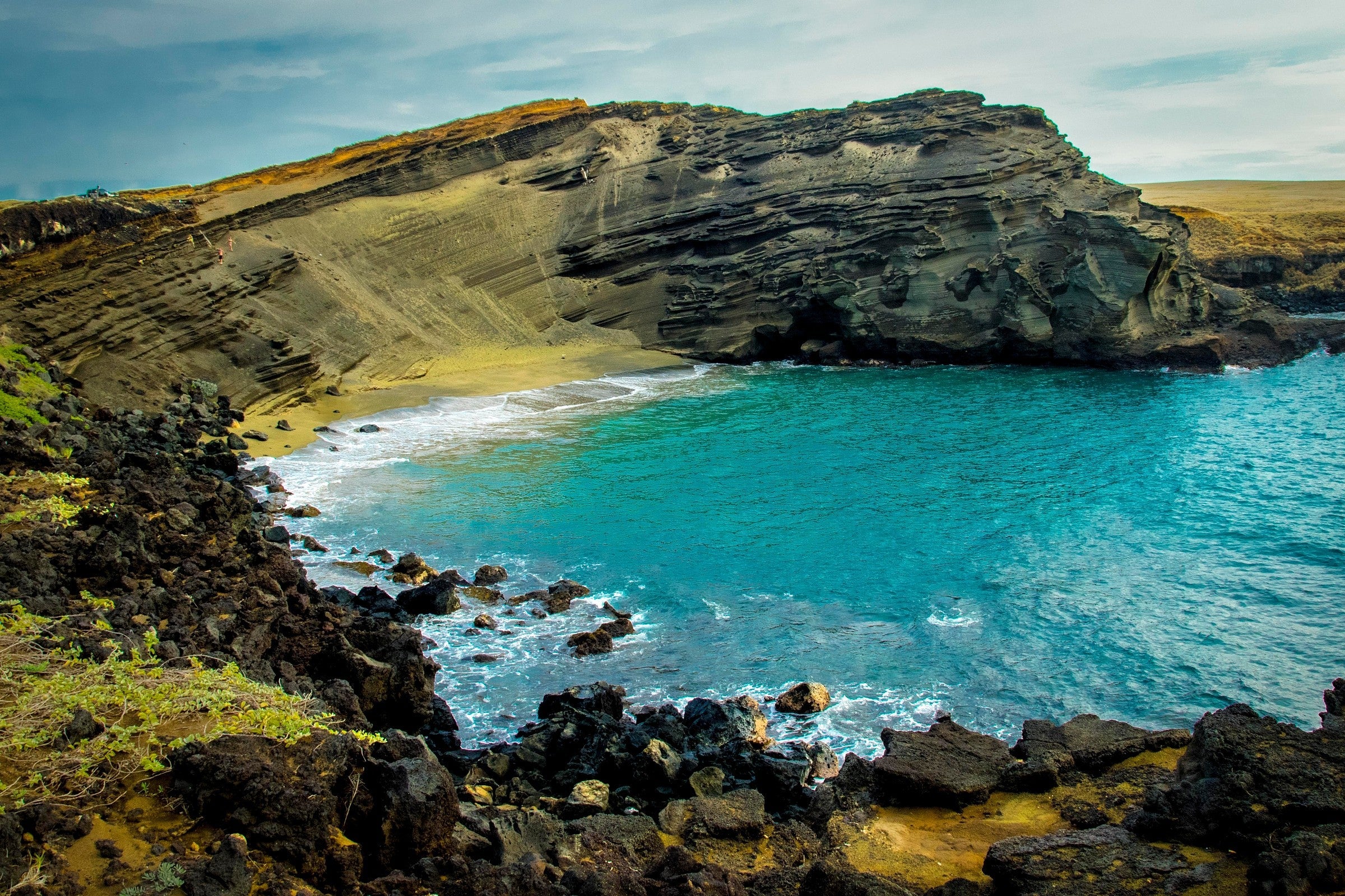 Hawaii’s Hidden Green Sand Beach!